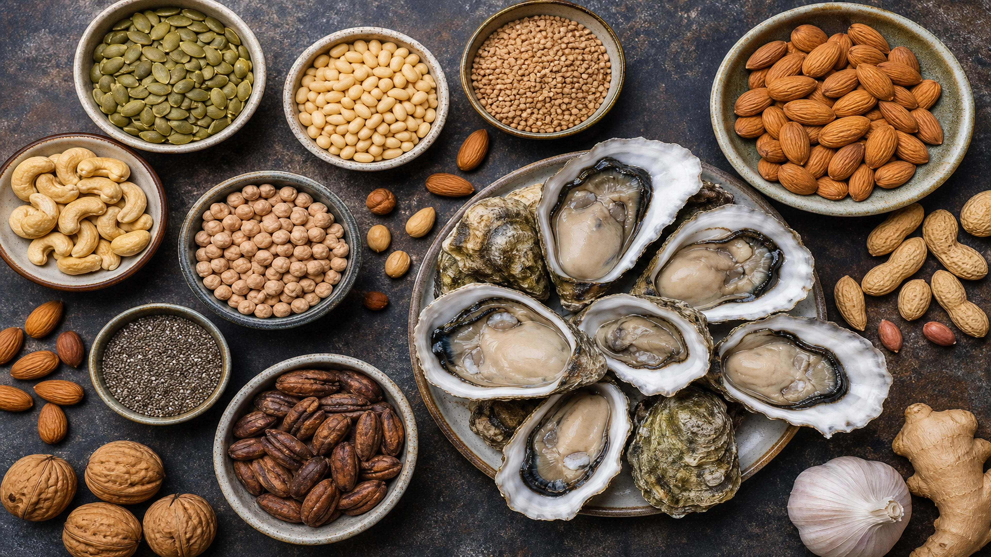 Zinc, inmunidad y alimentos: fuentes dietéticas y cuándo suplementar